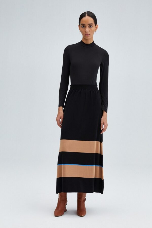 STRIPED KNITWEAR SKIRT WITH ELASTIC WAIST - Image 2