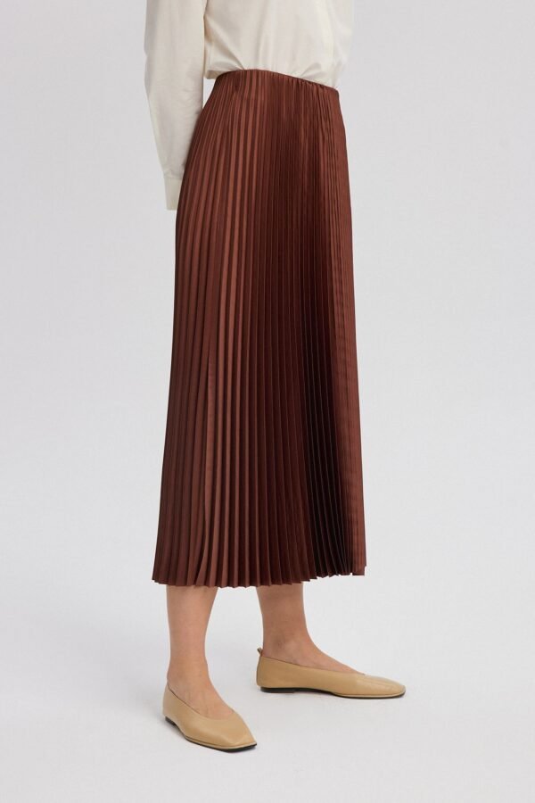 PLEATED SATIN SKIRT - Image 3