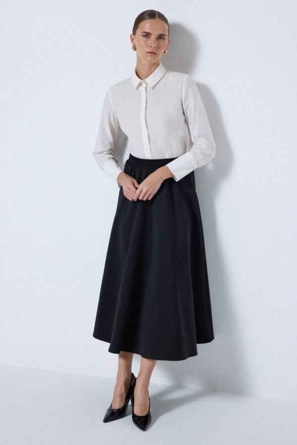 ELASTIC WAIST SCUBA SKIRT