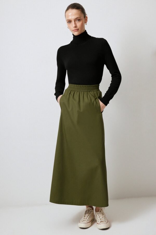 POCKET GABARDINE SKIRT - Image 4