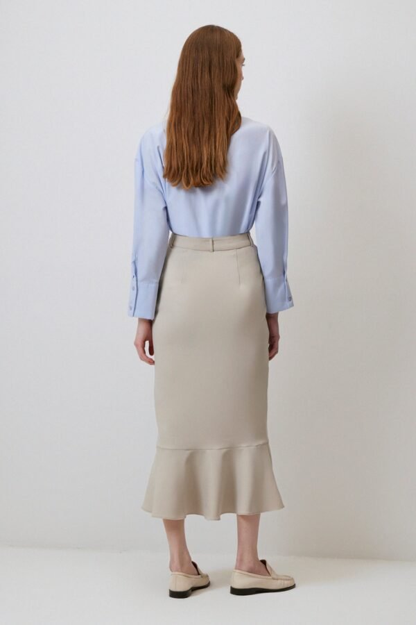 CREPE SKIRT WITH PLEAT - Image 4