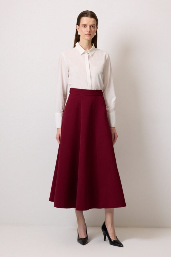 A LINE CREPE SKIRT