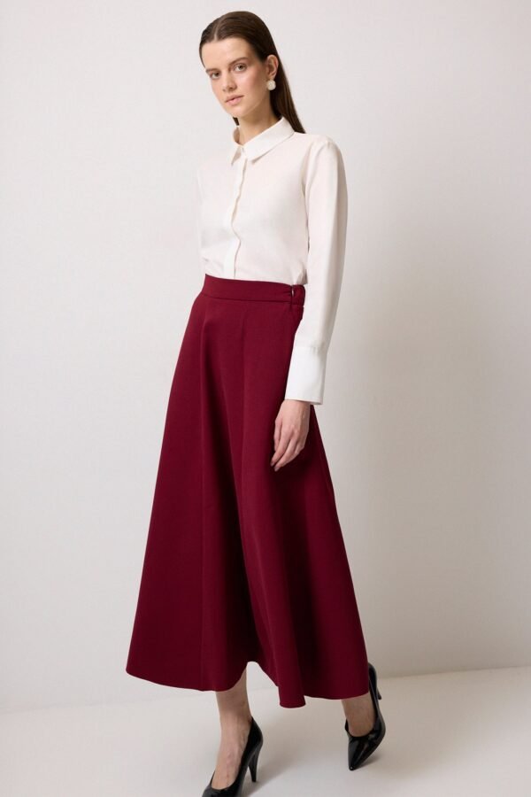 A LINE CREPE SKIRT - Image 2