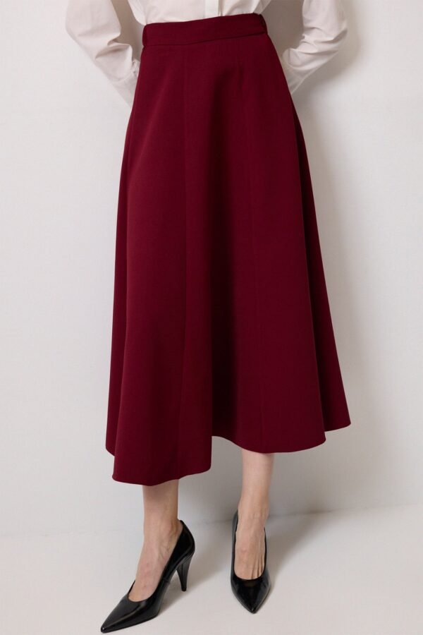 A LINE CREPE SKIRT - Image 3