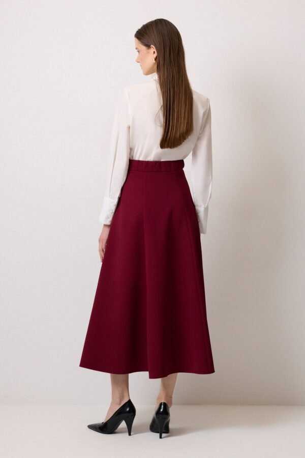 A LINE CREPE SKIRT - Image 4