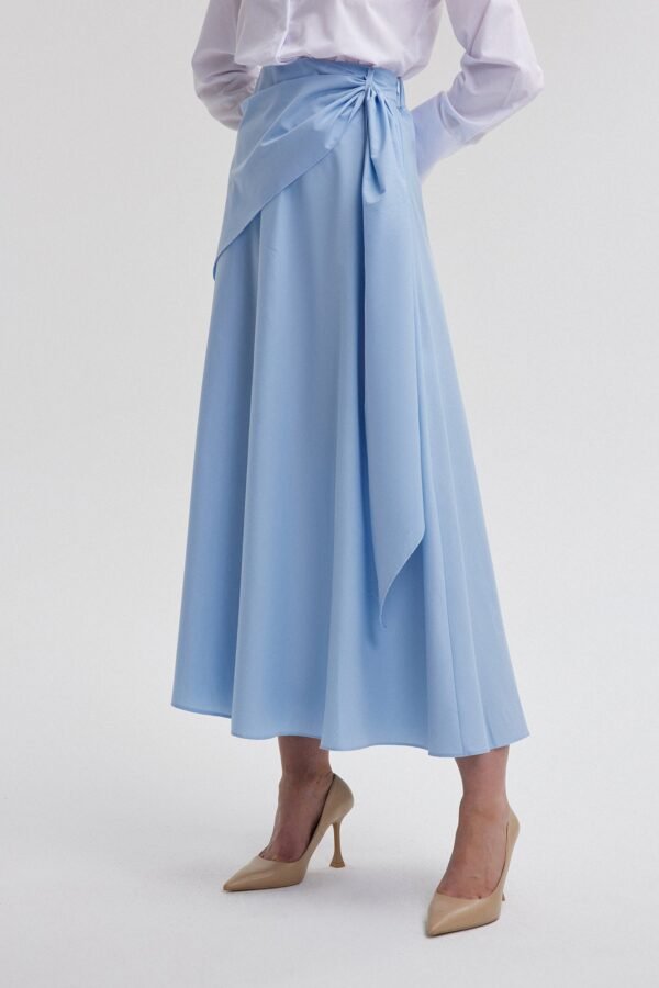 POPLIN SKIRT WITH FRONT TIE - Image 3
