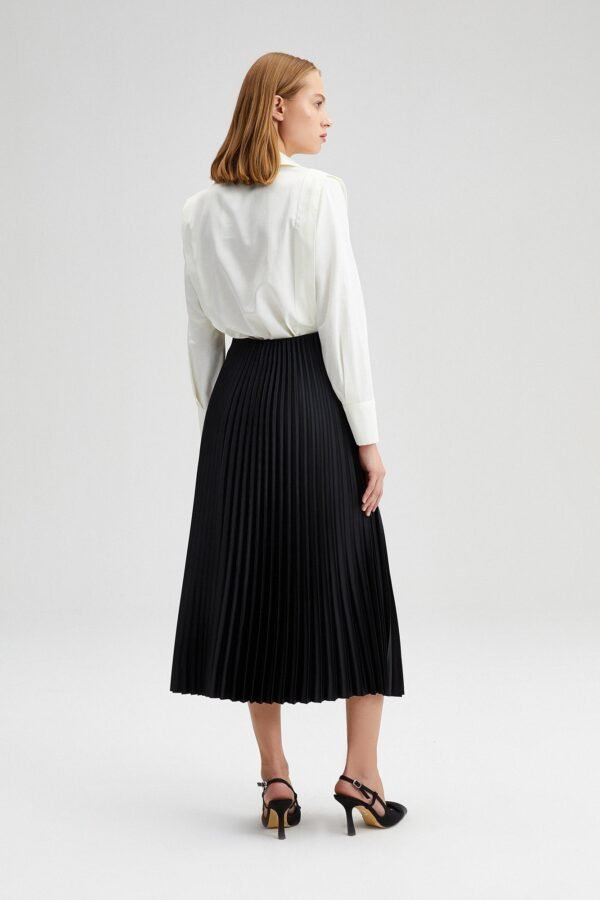 PLEATED SATIN SKIRT - Image 6
