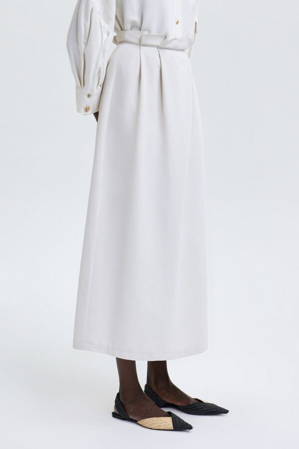 POCKET DETAILED LINEN SKIRT - Image 3