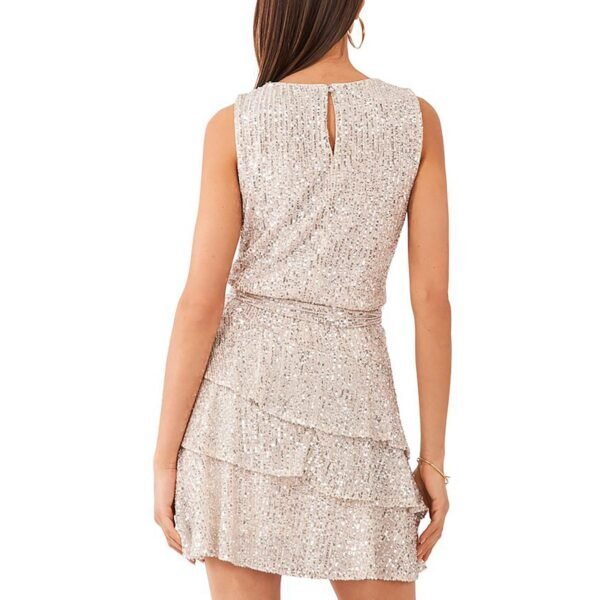 1.State Womens Sequined Tiered Mini Dress - Image 2