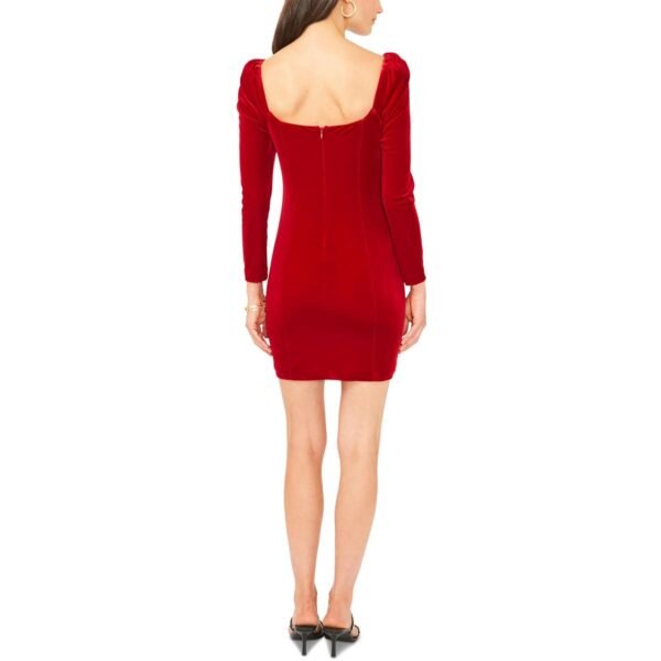 1.State Womens Princess Seamed Velvet Mini Dress - Image 2