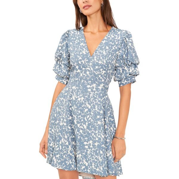 1.State Womens Printed Short Mini Dress