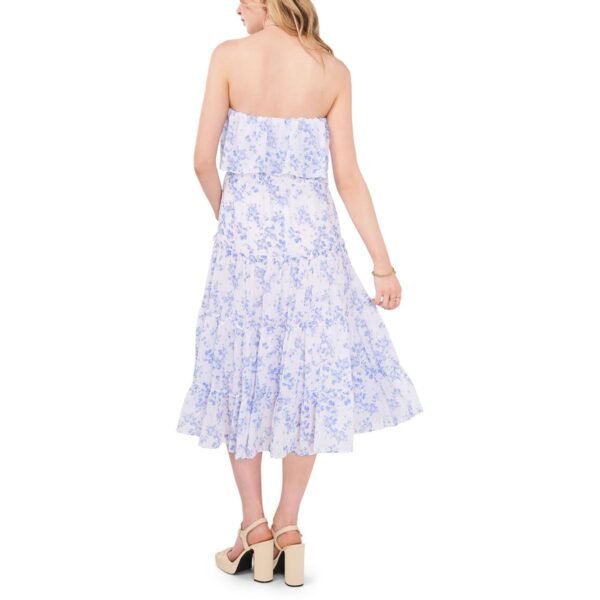 1.State Womens Chiffon Strapless Midi Dress - Image 3