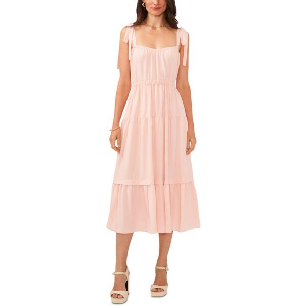 1.State Womens Pleated Boho Midi Dress - Image 2