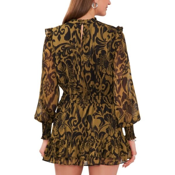1.State Womens Printed Smocked Mini Dress - Image 2